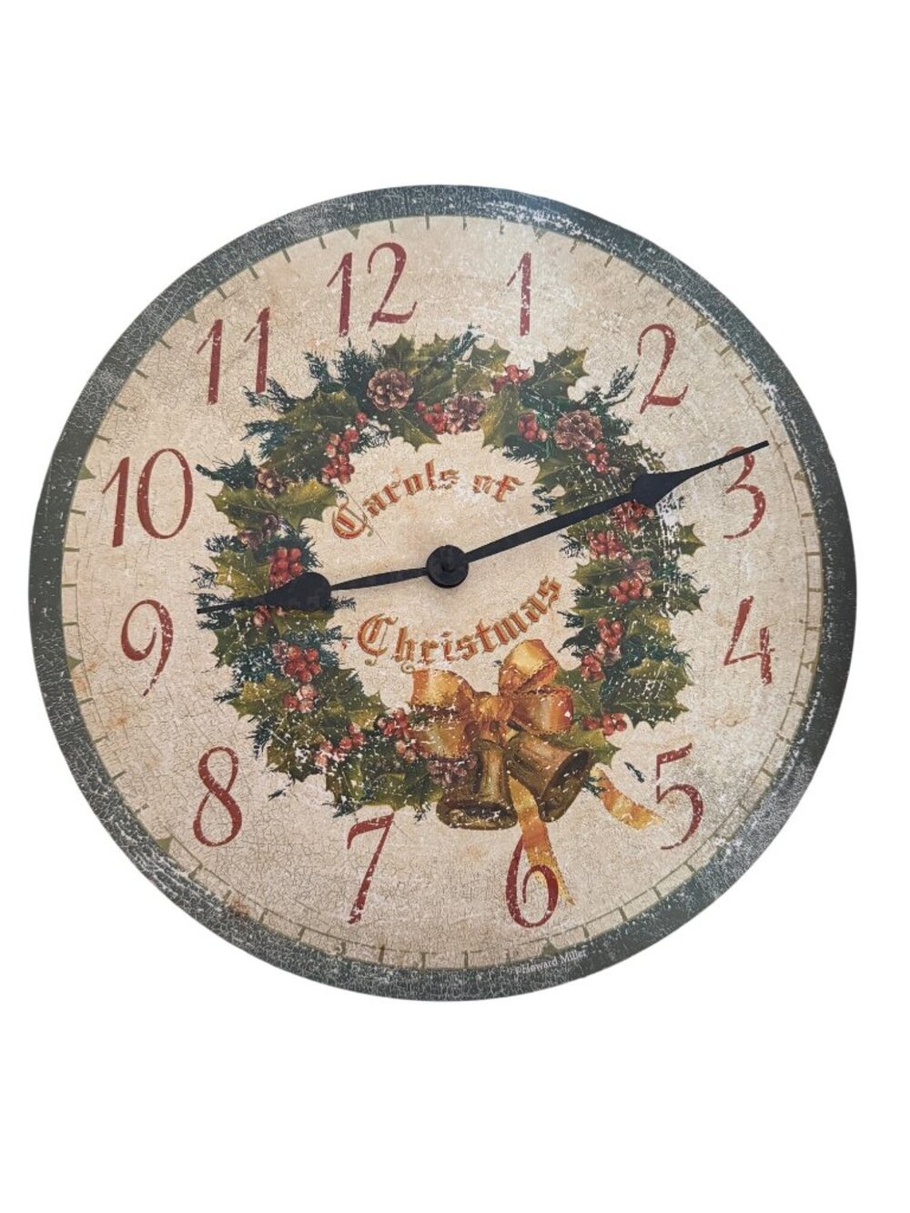 Howard Miller Carols Of Christmas III Clock 12 Popular Carols Wreath Design Musi